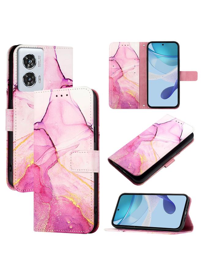 S-TOP Case For Motorola Edge 50 Fusion PT003 Marble Pattern Flip Leather Phone Case - Image 1