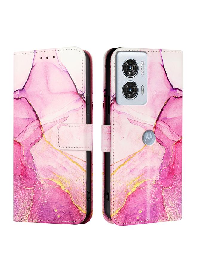 S-TOP Case For Motorola Edge 50 Fusion PT003 Marble Pattern Flip Leather Phone Case - Image 2