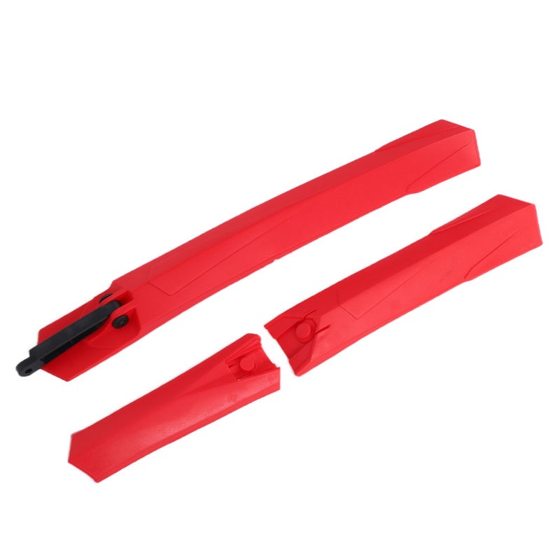 Bike Mud Guard: 1 Set Red Soft Rubber Front & Rear - Quick Disassembly Design, Enhanced Water Blocking Bicycle Fender for Mountain Bike Riders, Rainy Or Muddy Road Cycling - Image 4