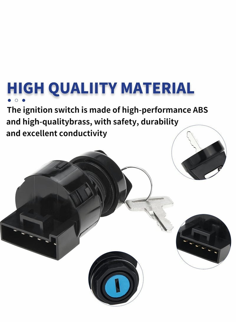 Ignition Key Switch for Polaris Ranger RZR Sportsman, Replace 4011002 4012165, Off Run Start 6 Pin 3 Position - Image 4