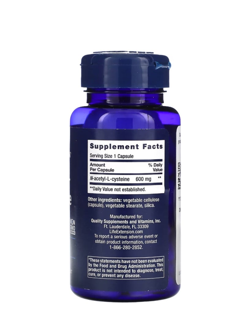لايف إكستنشن إن-أسيتيل-إل-سيستين 600 ملجم، 60 كبسولة - Image 2