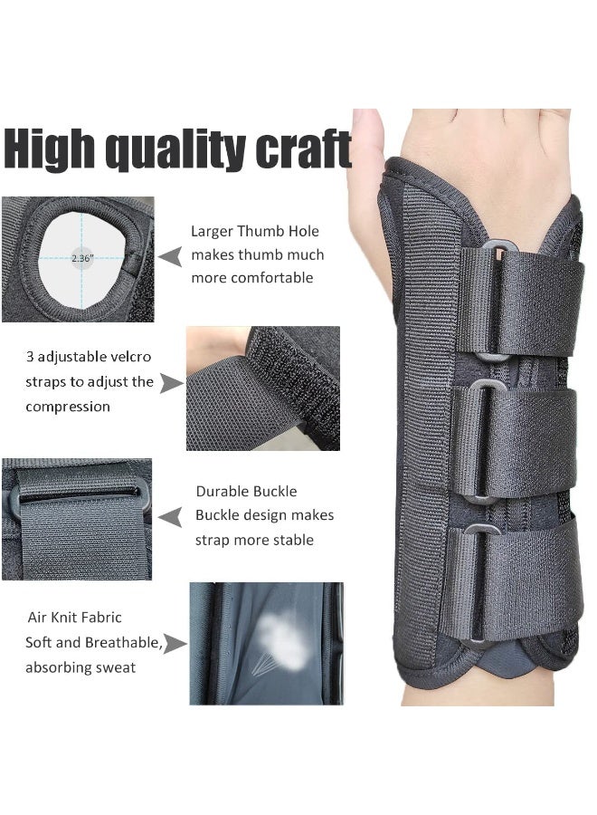 FDTY دعامة معصم النفق الرسغي لليد اليسرى واليمنى، جبيرة معصم قابلة للتنفس للنوم، دعامة يد قابلة للتعديل مع جبيرة معدنية قابلة للإزالة لتخفيف ألم المعصم والتهاب الأوتار - Image 4
