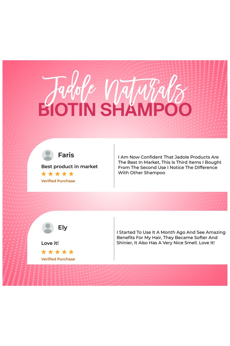 Jadole Naturals Biotin Shampoo - 500ml | Volumizing Shampoo for Hair Growth and Thinning Hair with DHT Blocker - Image 5