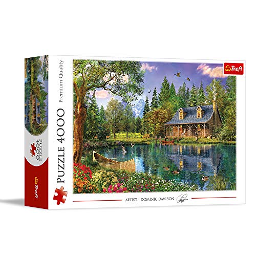 Trefl بازل تريفيل بعد الظهر 4000 قطعة - أحمر 54x38 طباعة - بازل DIY إبداعي ممتع بازل كلاسيكي للبالغين والأطفال من 15 عامًا فما فوق - Image 1