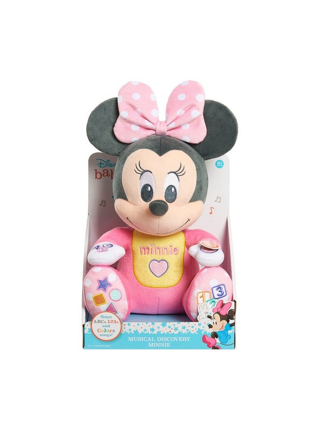 Disney baby Musical Discovery Plush Minnie Mouse With Sounds And Phrases, Sings Abcs, 123S, And Colors Songs, Kids Toys For Ages 06 Month By Just Play - Image 5