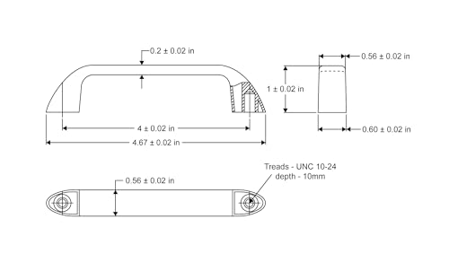 Pro Chutes 4 Inch Universal Pull Handle. Fits Trash & Laundry Chute Bottom & Side Hinged Doors. Hardware Parts - Image 2