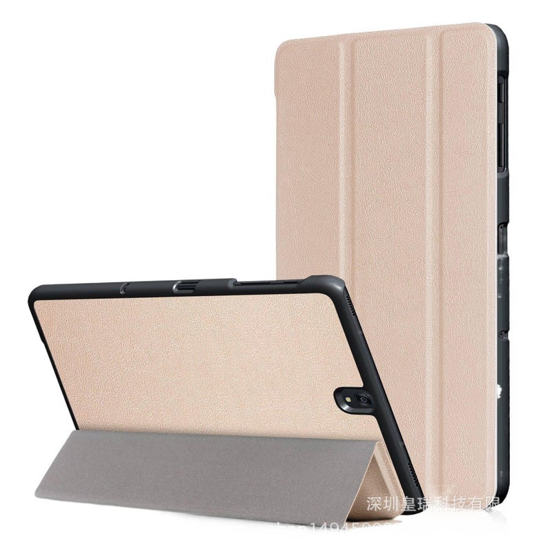 Gold Samsung Tab Folio Case Compatible with Samsung Galaxy Tab A7 with Protective Cover Stand Function and Daily Tablet Carry - Image 1
