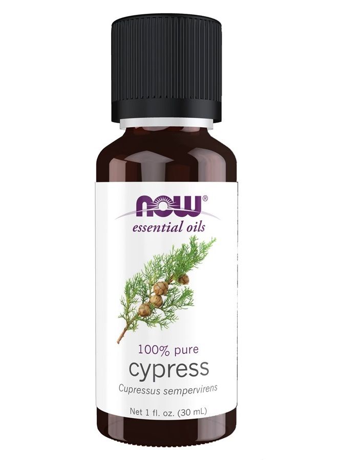 now Essential Oils, Cypress Oil, Balancing Aromatherapy Scent, Steam Distilled, 100% Pure, Vegan, Child Resistant Cap, 1-Ounce  - Image 1