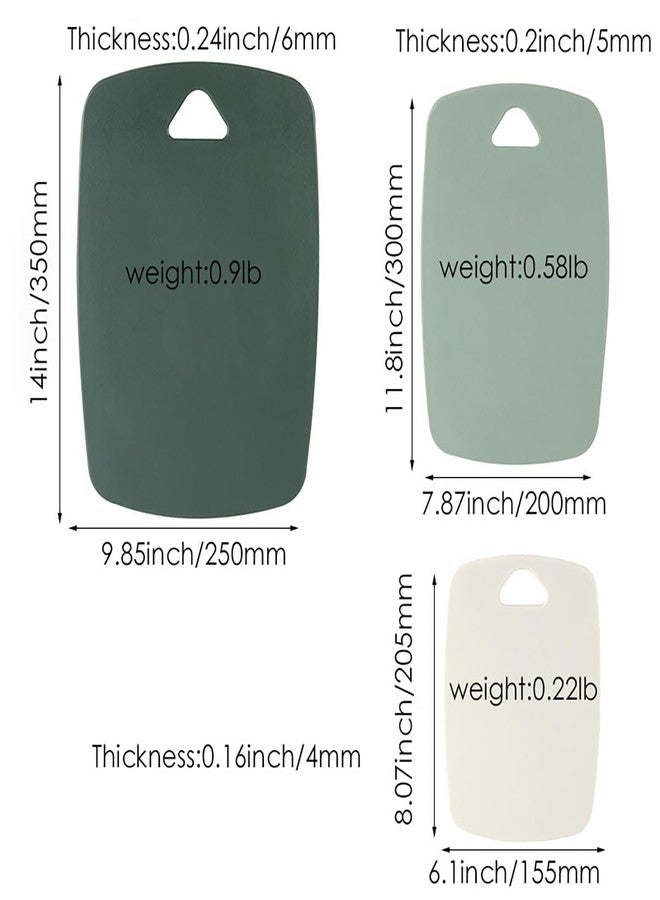 MiHerom Cutting Board Set for Kitchen,Plastic Large-small Chopping Board Set of 3,Dishwasher Safe,BPA Free - Image 2