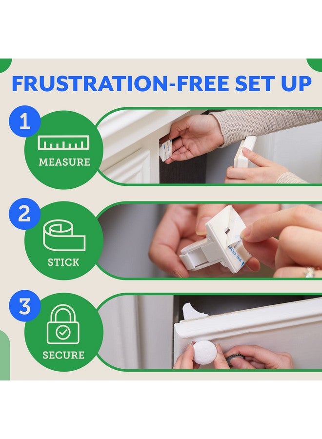 Eco-Baby Eco Baby Magnetic Cabinet Locks For Babies Magnetic Baby Proofing Cabinet Locks Child Locks For Cabinets Drawers Doors For Back To School Easy Installation No Tools Required (12 Pack And 2 Keys) - Image 4