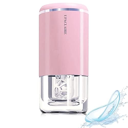 UpaClaire Contact Lens Cleaner, Intelligent Cleaning Machine for Soft Contact Lenses Cleaning and Storage (Pink) - Image 1