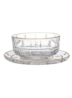 Elegant A yogurt set for sweets and nuts made of glass, 12 pieces, 6 yogurts + 6 plates  - Image 2