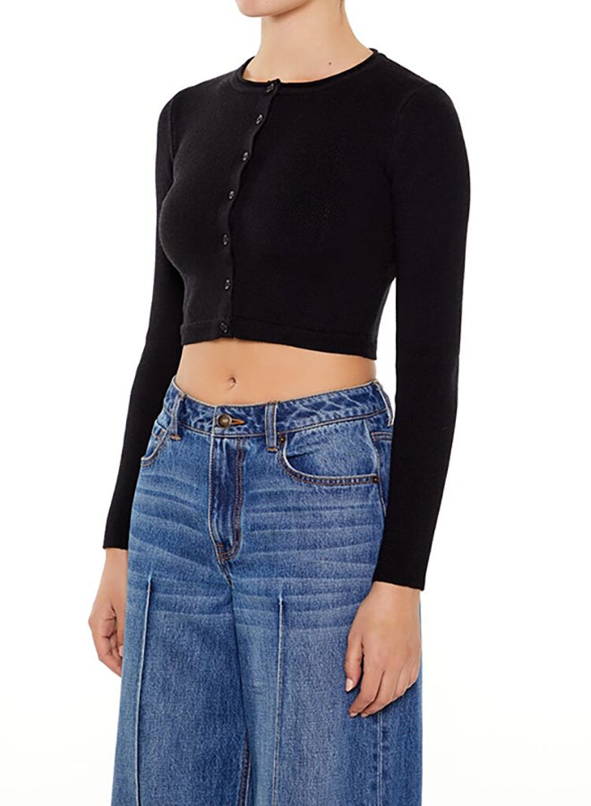 FOREVER 21 Cropped Cardigan Sweater - Image 2