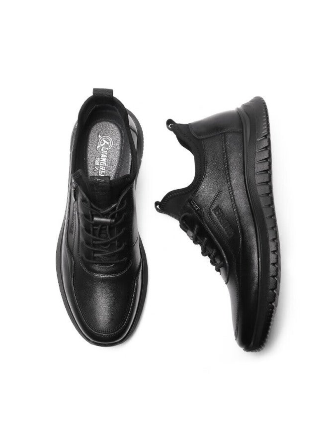 Strongman Qiangren Casual Sports Shoes For Men, Comfortable Cowhide Outdoor Travel Leather Shoes Running Shoes Jda73076 All-season Style Size 43 - Image 3