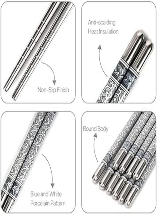 DREHOTRY Drehotery Stainless Steel Chopsticks | Sleek, Durable, and Ergonomically Crafted for a Superior Dining Experience | Ideal for Everyday Use and Special Occasions - Image 3