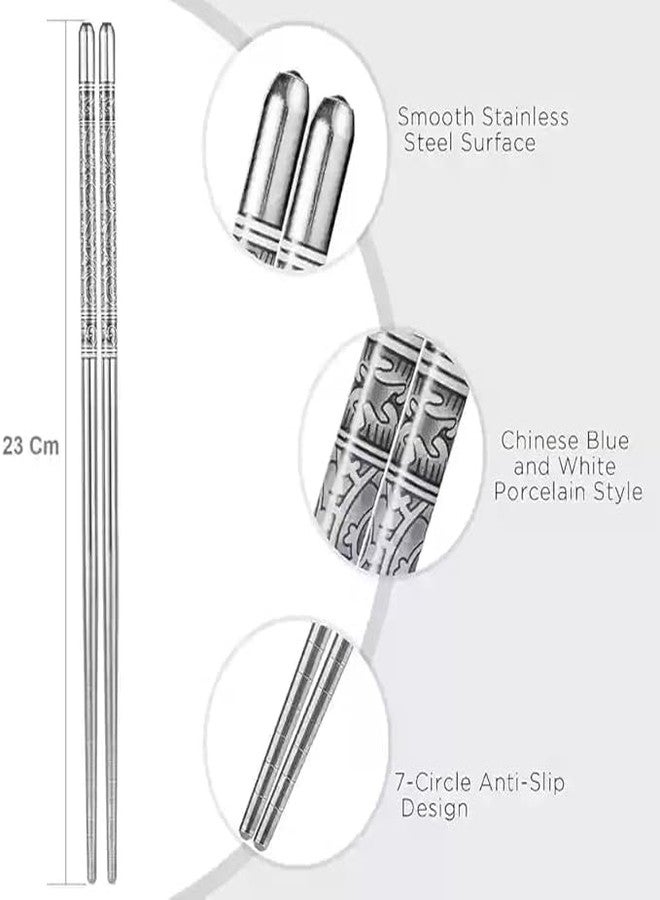 DREHOTRY Drehotery Stainless Steel Chopsticks | Sleek, Durable, and Ergonomically Crafted for a Superior Dining Experience | Ideal for Everyday Use and Special Occasions - Image 4