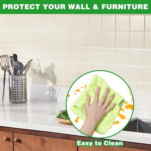 ERATO Clear Wall Protactive Film Removable Contact Paper, Transparent Static Cling, Plastic Wall Protector from Trash Can, Chair Back, Furniture, Door (20X66, Protective Film) - Image 2
