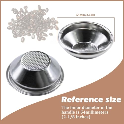 HNF 54mm Non Pressurized Filter Basket for Breville 54MM Portafilter, Single Cup Sieve,10 Grams of Powder Capacity,Replacement 54mm Coffee Filter Basket - Image 5