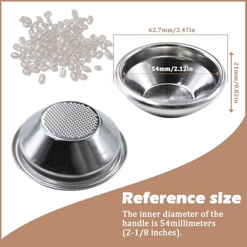 HNF 54mm Non Pressurized Filter Basket for Breville 54MM Portafilter, Single Cup Sieve,10 Grams of Powder Capacity,Replacement 54mm Coffee Filter Basket - Image 3