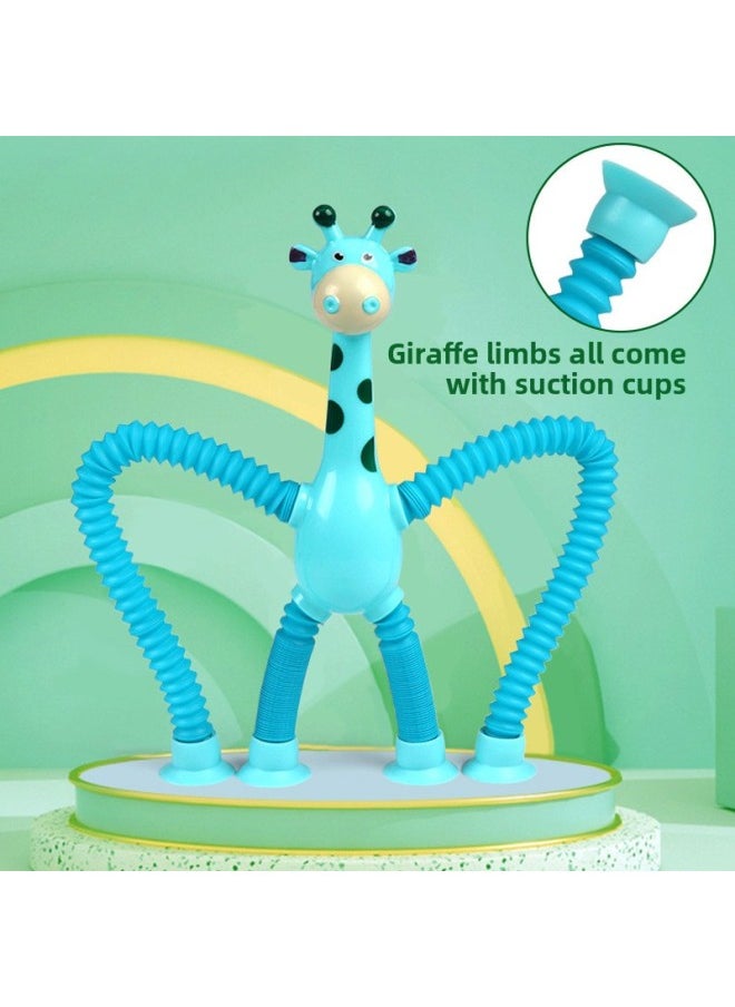 Glowing Ever-changing Giraffe Telescopic Tube Kidsren's Stretch Cartoon Suction Cup Family Interactive Creative Decompression Toy One Size Fits All-Color:[red ❤ Luminous Model] Telescopic Suction Cup Robot-Specifications:One Size Fits All