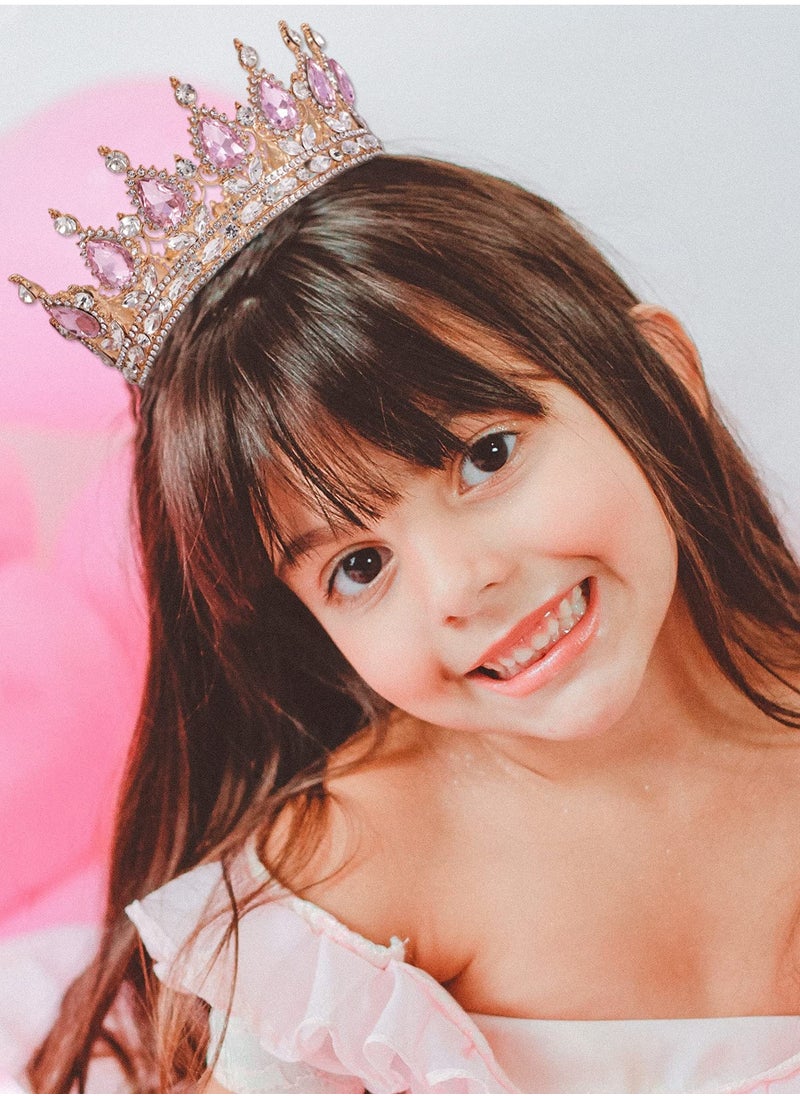 Captaintech Princess Crown and Tiara for Little Girls, Crystal Princess Crown Girls Princess Tiara Crystal Headband for Kids Cosplay, Bridal Crown Hair Accessories for Birthday, Prom, Costume Party, Wedding  - Image 3