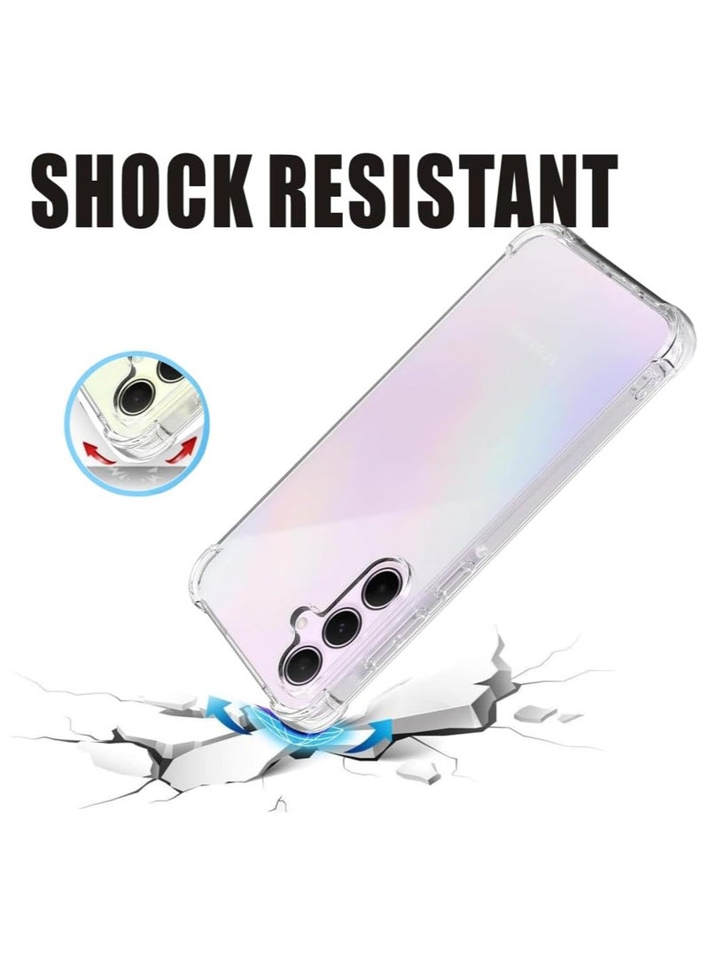 Fankalo حافظة هاتف لهاتف سامسونج جالاكسي A55 5G، غطاء خلفي شفاف ورفيع للغاية ومضاد للخدش ومضاد للصدمات من مادة TPU - Image 2