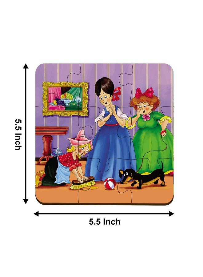 Webby 4 in 1 Wooden Cinderella Puzzle Toy for Baby, 36 Pcs - Image 4