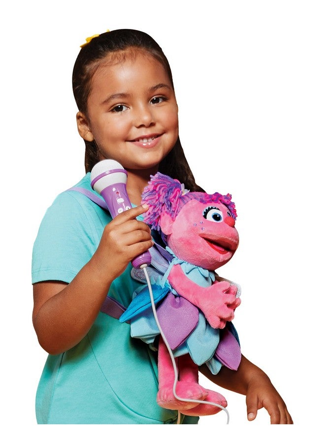 Singing Machine Karaoke Plush Sesame Street Toys (Abby Caddaby Plush Toy) - Adjustable Carrying Straps - Sing-Along Built-In Real Working Microphone & Speaker With Record & Playback Function - Image 1