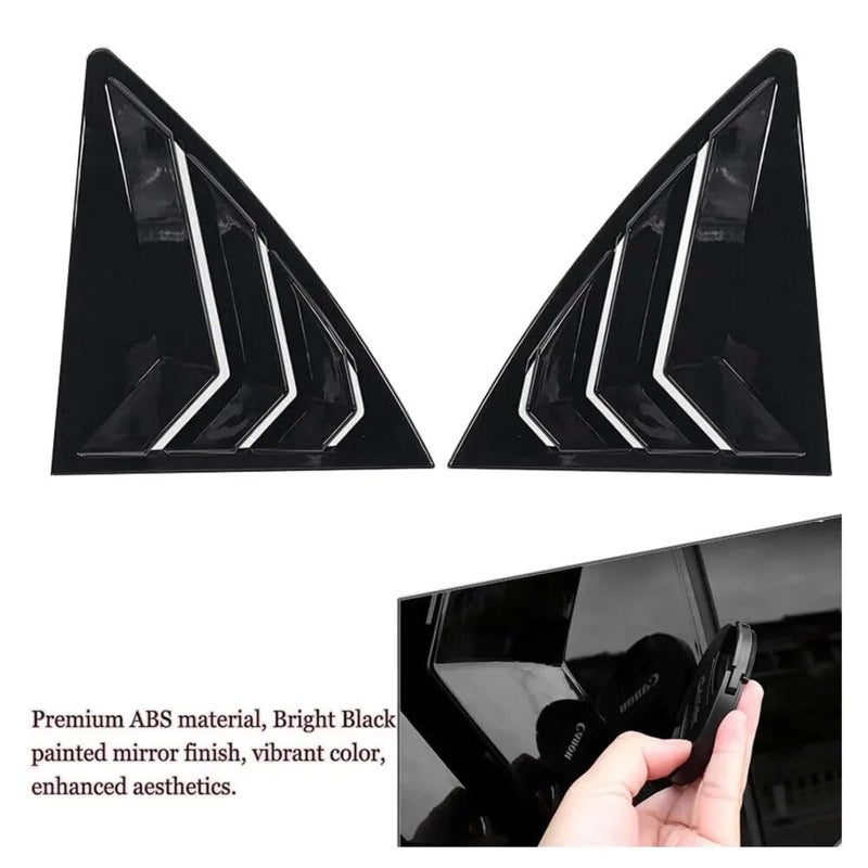 Gloss Black ABS Carbon Fiber Rear Louver Window Cover For Toyota Corolla 2007 2013 - Image 5