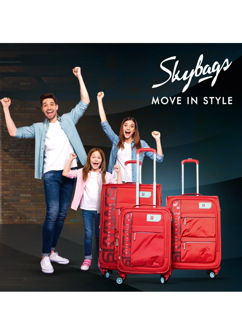 Skybags SET OF 2 VANGUARD PLUS 8W EXP TROLLEY BAGS 20/28inch CORAL