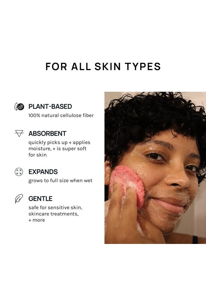 AOA STUDIO - 50Count Compressed Facial Sponges 100% Natural Cosmetic Spa Sponges For Facial Cleansing Exfoliating Mask Remove For Makeup Dead Skin And Dirt (50 Counts Pink) - Image 1