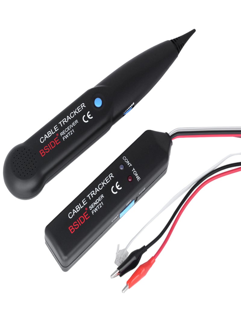 بي سايد كاشف خط الهاتف BSIDE، أداة البحث عن الخطوط، جهاز اختبار كابلات الشبكة، جهاز اختبار RJ11، اختبار الاستمرارية، جهاز تتبع الأسلاك FWT21، جهاز تتبع الكابلات، مولد النغمات، تتبع الأسلاك، تشخيص نقطة الانقطاع باستخدام حقيبة الحمل MS6812 - Image 2