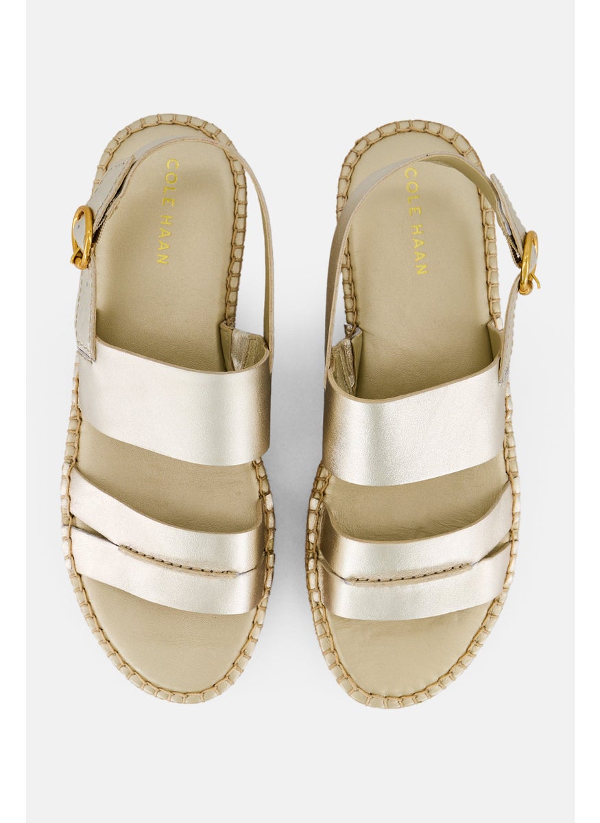 COLE HAAN Women Cf Tilden Adjustable Buckle Sandals, Gold  - Image 2