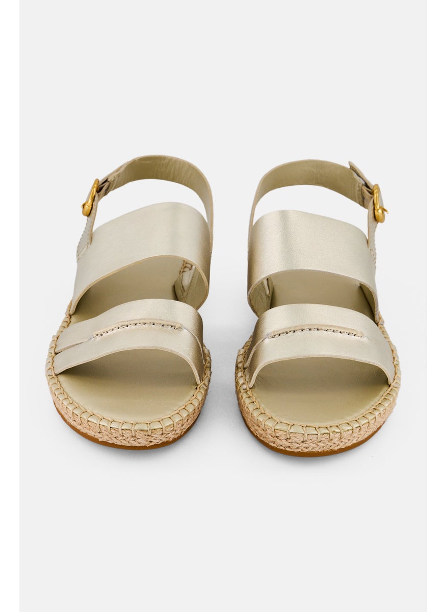 COLE HAAN Women Cf Tilden Adjustable Buckle Sandals, Gold  - Image 3