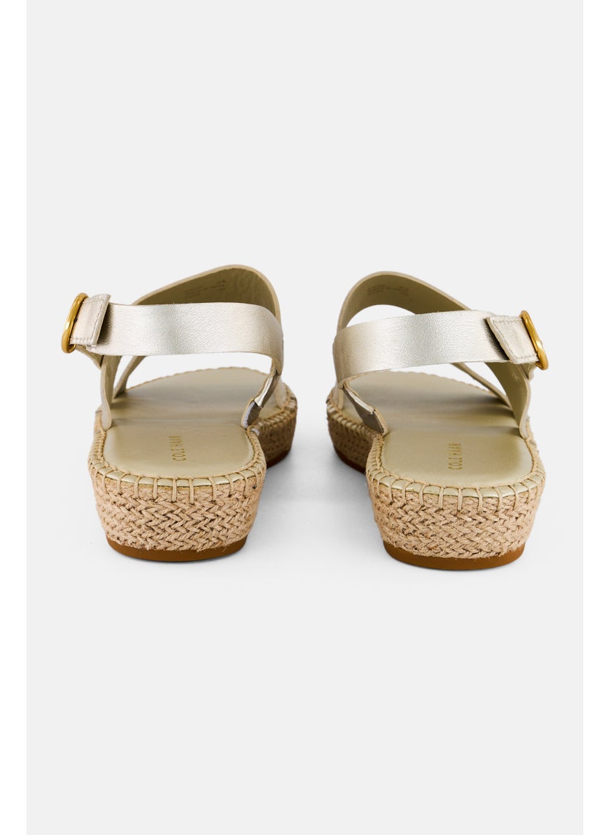COLE HAAN Women Cf Tilden Adjustable Buckle Sandals, Gold  - Image 4