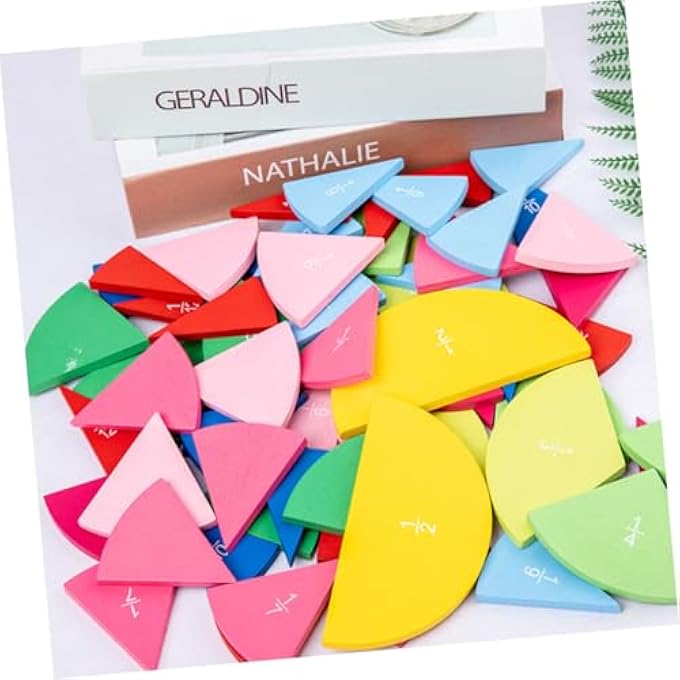 COLOURFUL LEARNING SET WOODEN FAULT CIRCLE PUZZLE MATHS TEACHING AID FRACTIONAL CALCULATION VISUAL LEARNING AID - Image 5