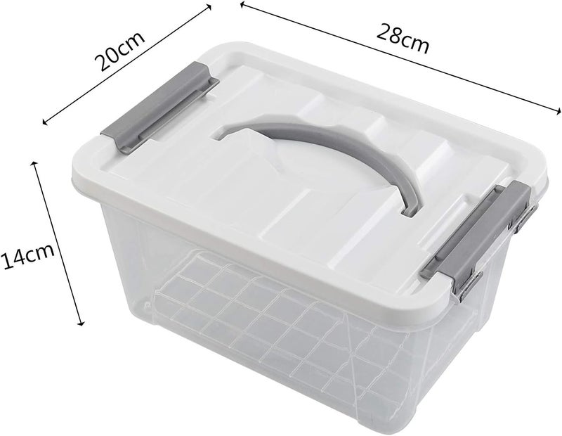 Gloreen 5L Clear Latch Storage Boxes, Plastic Box with Lid, 6 Packs - Image 2