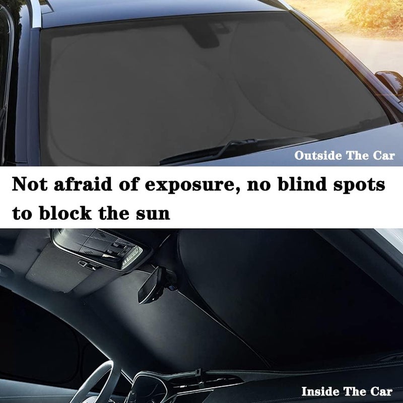 YOFAMO Car Front Windshield Sun Shade for Chevrolet Express 1996-2022 - Black - Image 5
