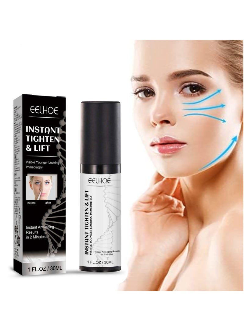 Instant Face Lift Cream, Face, Neck, Eye Tightening u0026 Lifting Serum, Smooth Appearance of Loose Sagging Skin, Puffiness, Fine Lines u0026 Wrinkles Within 2 Minutes (30ml)