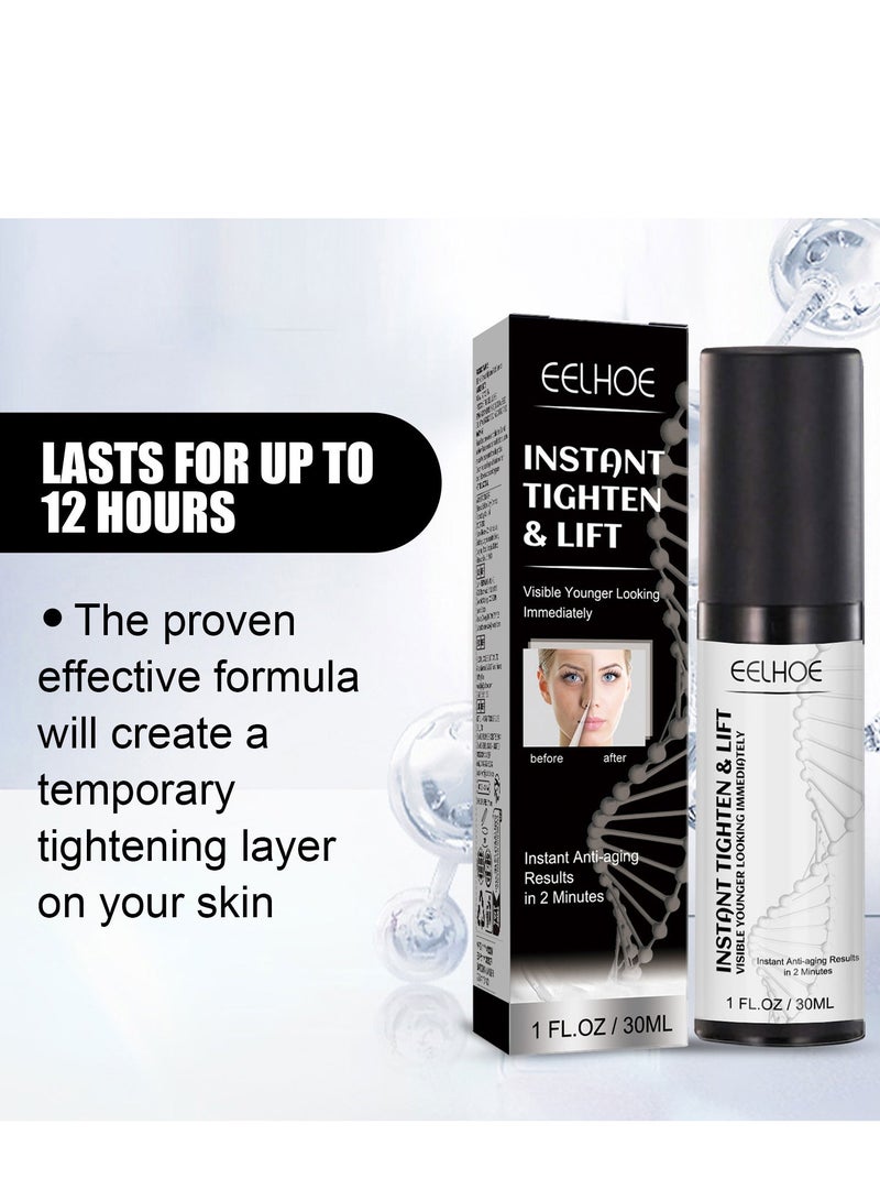 Instant Face Lift Cream, Face, Neck, Eye Tightening u0026 Lifting Serum, Smooth Appearance of Loose Sagging Skin, Puffiness, Fine Lines u0026 Wrinkles Within 2 Minutes (30ml)