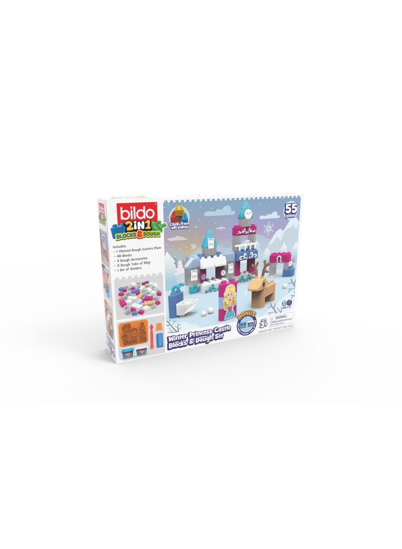bildo Winter Princess Castle Blocks & Dough Set - Image 2