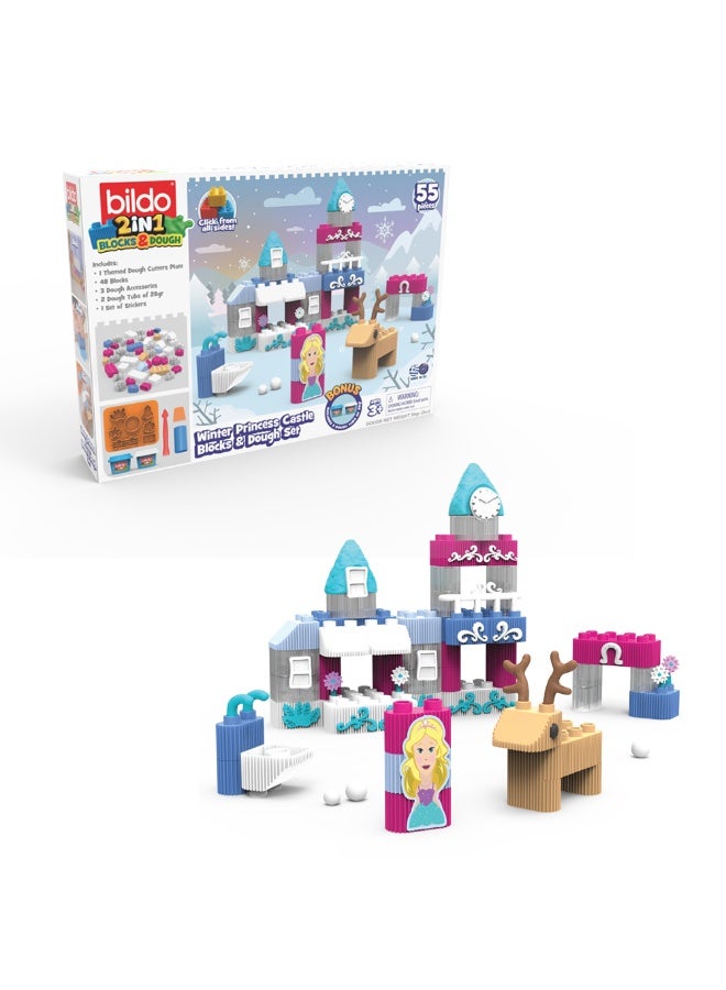bildo Winter Princess Castle Blocks & Dough Set - Image 1