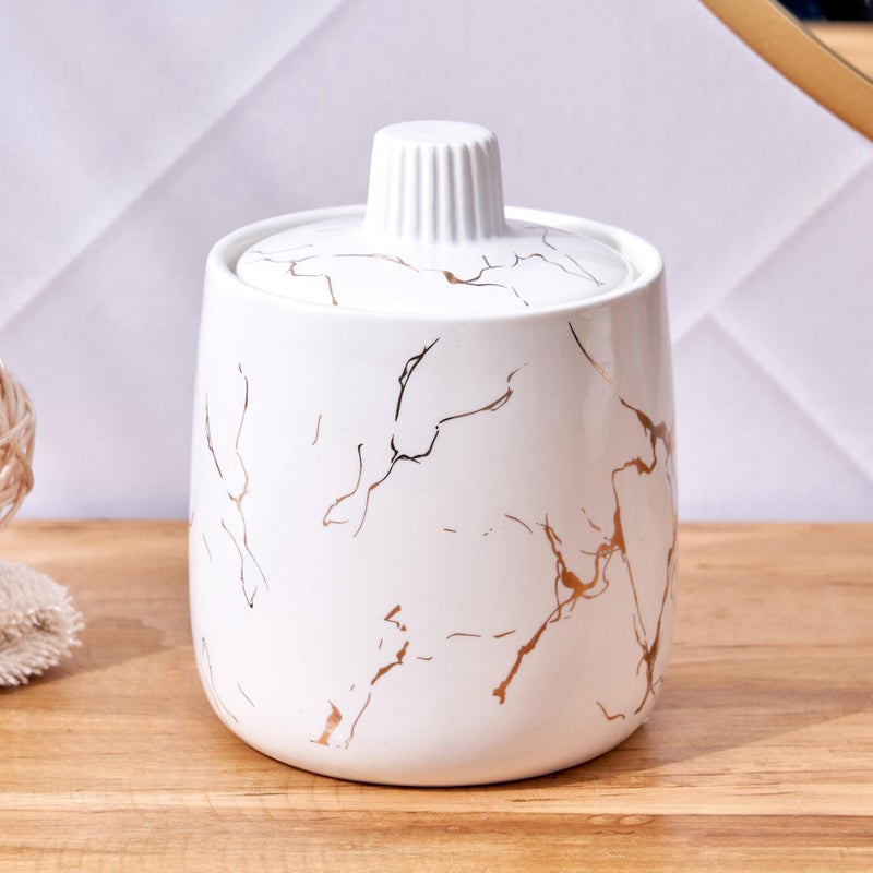 Home Centre Aubree Sparkle Ceramic Cotton Jar - Image 1