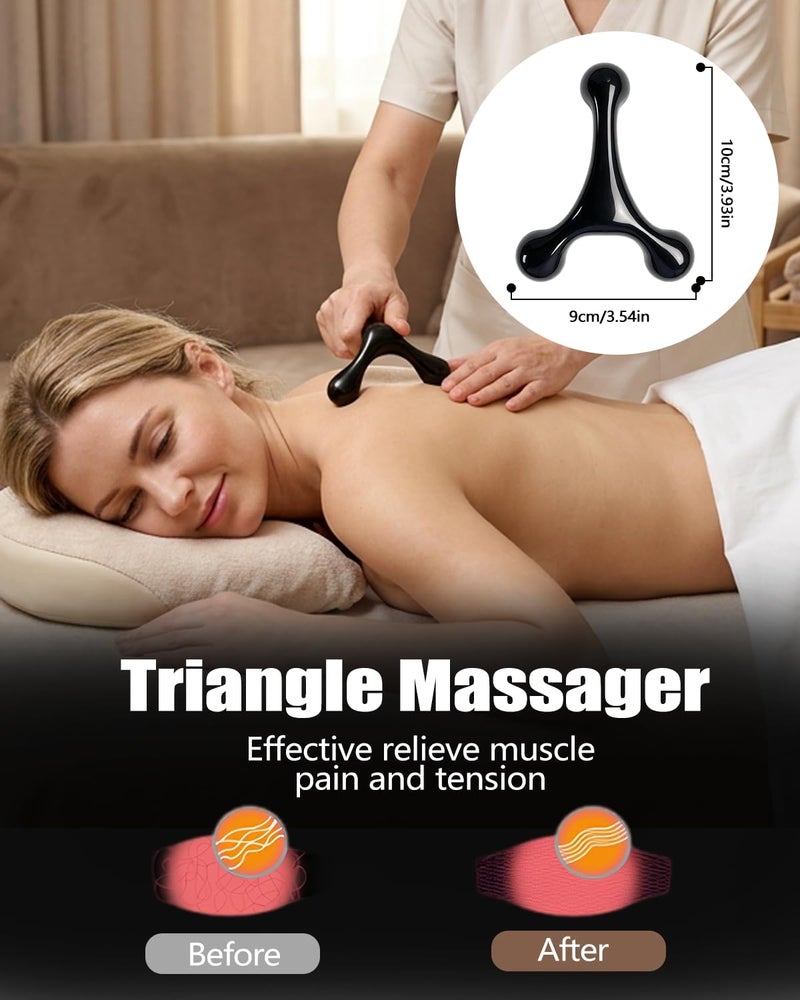 Abnaok Manual Trigger Point Massage Tool and Thumb Saver for Full Body Deep Tissue, With 3-Legged Knobs, Stress Relief - Image 5