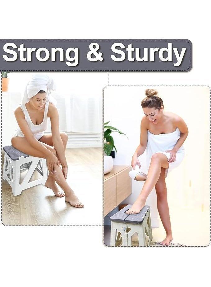DUNISO Portable Plastic Folding Stool, Folding Step Stools for Kids and Adults, Small Lightweight Foldable Step Stool for Kitchen, Bedroom, Bathroom, Living Room, Indoor Outdoor Use - Image 5