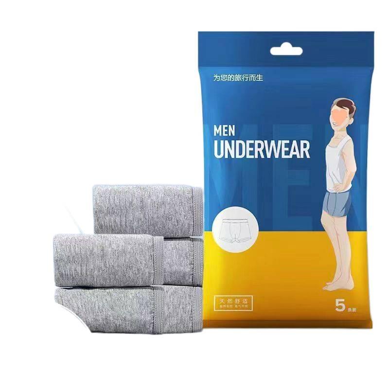 5 Pack Disposable Underwear Men Travel Hotel Business Trip No wash Sterile Breathable Cotton Size 4XL for 90kg 105kg - Image 2