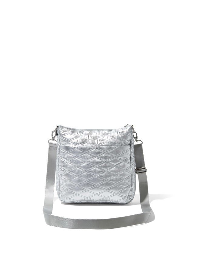 Baggallini Modern Everywhere Slim Crossbody, Silver Metallic Quilt, One size - Image 4