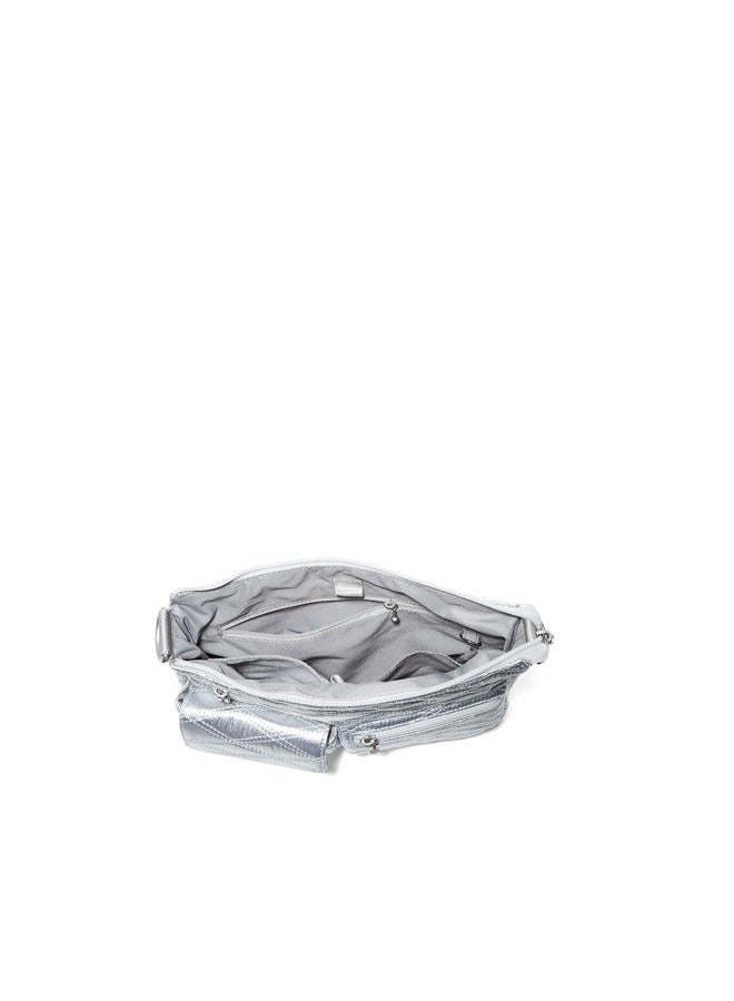 Baggallini Modern Everywhere Slim Crossbody, Silver Metallic Quilt, One size - Image 5