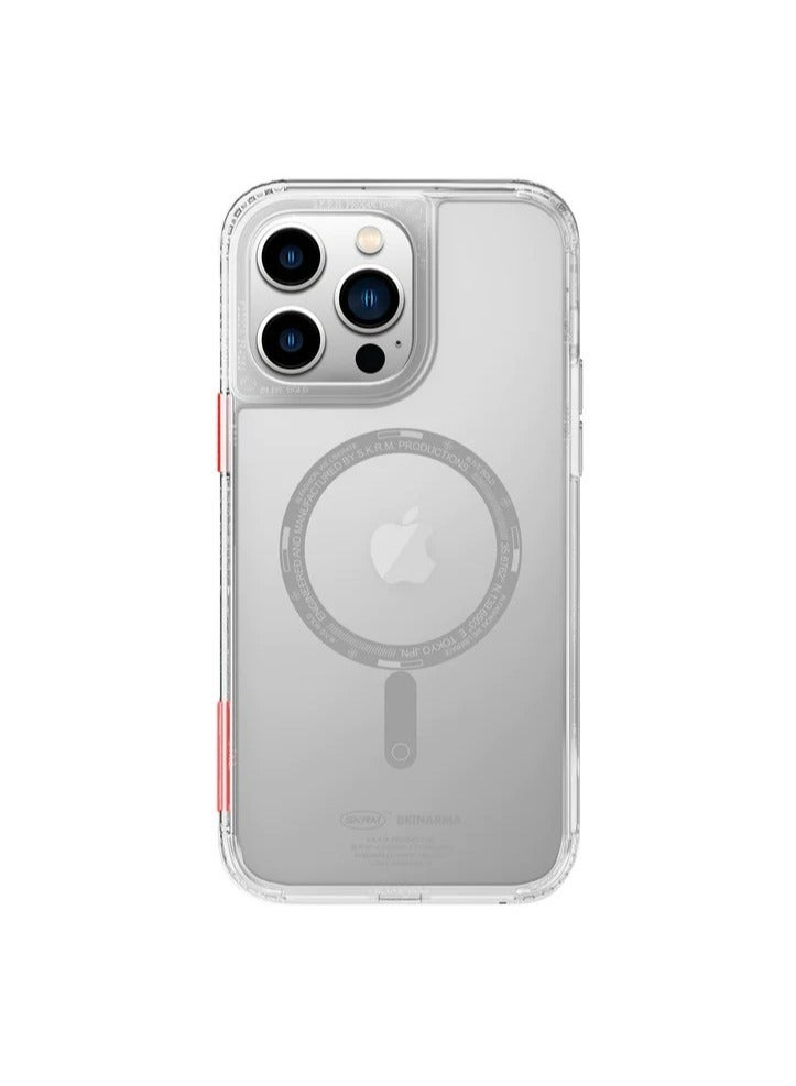إسكينارما غطاء خلفي لهاتف iPhone 14 Pro Max سايدو ماج-تشارج - شفاف - Image 1