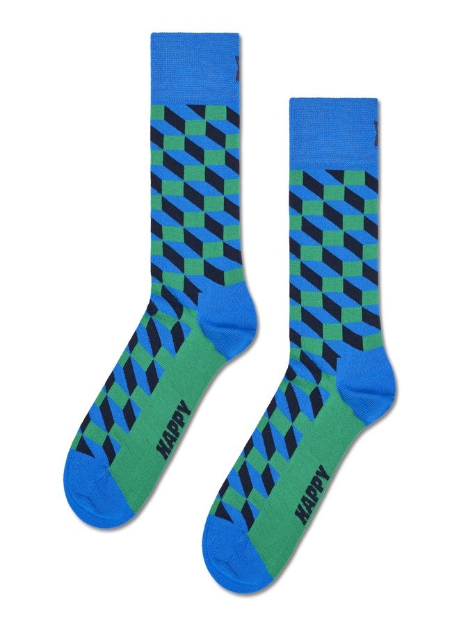 Happy Socks 3-Pack Graphics Socks, Blue, M/L - Image 3